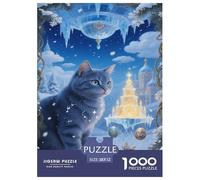 Russian Blue Puzzle 1000 Pieces Cadeau Unique Jeu Éducatif Défi Jouet À De Qualité Supérieure Peinture Art pour Adultes Et Enfants 52x38cm/1000pcs