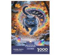 Russian Blue Puzzle 1000 Pièces Educa Jouet en Bois Divertissement Créatif Décoration Intérieure Jeu Éducatif Challenge Toy Adultes Et Enfants À Partir De 14 Ans 38x26cm/1000pcs