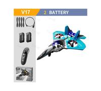 (Russian FederationBlue 2 Battery) Drone V17 Trick 4 Rotor RC Glider Aircraft Mini Drone LED 2.4G Gravity Sensor Remote Control Helicop