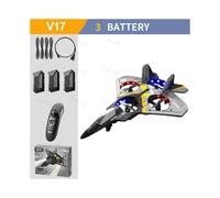 (Russian FederationGray 3 Battery) Drone V17 Trick 4 Rotor RC Glider Aircraft Mini Drone LED 2.4G Gravity Sensor Remote Control Helicop