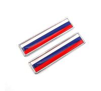 Russian Flag1 Paire Voiture Style 3d En Alliage De Zinc Italien Brésil France Russe États-Unis Espagnol Allemagne Drapeau Fender Emblème Badge Voiture Autocollants