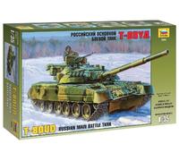 Russian Main Bataille Réservoir T-80ud 1:3 5 Plastique Model Kit Zvezda