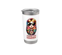 Russian Mama Matriochka Russe Pour Les Russes Matriochka Gobelet isotherme en acier inoxydable double paroi