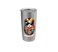 Russian Mama Matriochka Russe Pour Les Russes Matriochka Gobelet isotherme en acier inoxydable double paroi