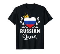 Russian Queen Russia Flag Proud Russian Woman T-Shirt