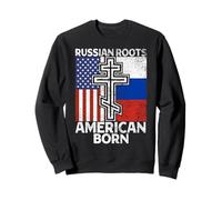Russian Roots Hommes et Femmes Russo-américains Sweatshirt