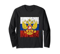 Russie aigle drapeau russe russe fierté CCCP Russie Manche Longue