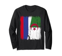 Russie Algérie Demi Drapeau Russe Algérien Patrimoine Manche Longue