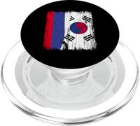 Russie Corée du Sud Demi Drapeau Russe Sud-Coréen Jersey PopSockets PopGrip pour MagSafe