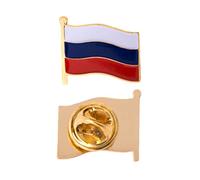 Russie Country Drapeau Épinglette en métal souvenir Waving Flag Lapel Pin Multicolore