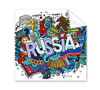Russie Landmark Winter Element Patten Illustration Lunettes Chiffon Chiffon de Nettoyage Nettoyant pour écran de téléphone 5 pcs
