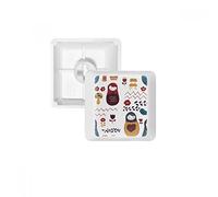 Russie Poupées Fleur Poster russe Poupées PBT Keycaps pour clavier mécanique Blanc OEM sans Marquage d'impression R3 multicolore