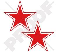 russie russe Azur URSS Soviétique étoile rouge de type 3 avions de Spitfire 7,6 cm (75 mm) Stickers Stickers muraux en vinyle, X2