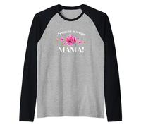 Russie Slogan Meilleure Maman du Monde Russia Manche Raglan