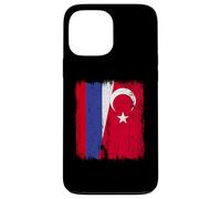 Russie Turquie Demi Drapeau Turquie Turquie Russe Maillot Coque pour iPhone 13 Pro Max