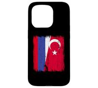 Russie Turquie Demi Drapeau Turquie Turquie Russe Maillot Coque pour iPhone 15 Pro