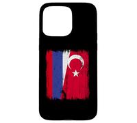 Russie Turquie Demi Drapeau Turquie Turquie Russe Maillot Coque pour iPhone 15 Pro Max