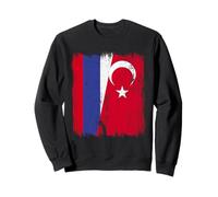 Russie Turquie Demi Drapeau Turquie Turquie Russe Maillot Sweatshirt