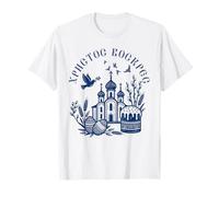 Russie Ukraine Orthodoxe Pâques Christ is Risen Church Kulich T-Shirt