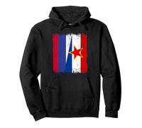 Russie Yougoslavie Demi-Drapeau Russe Yougoslavie Patrimoine yougoslave Sweat à Capuche