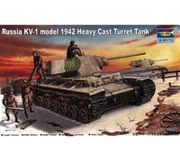 Trumpeter Maquette 00359 - KV-1 (1942) 1:35 Char lourd Tourelle Gust - Neuf