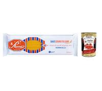 Russo Vermicelli N°70 Pâtes à semoule de blé dur, 100 % blé italien, paquet de 500 g + boîte de 400 g