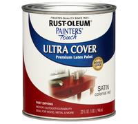 Rust-Oleum 267333 Painter's Touch Latex Paint Quart Satin Colonial Red 1 Quarts (paquet de 1)