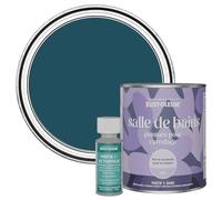 Rust-Oleum Blue Water-Resistant Bathroom Tile Paint in Matt Finish - Commodore Blue 750ml