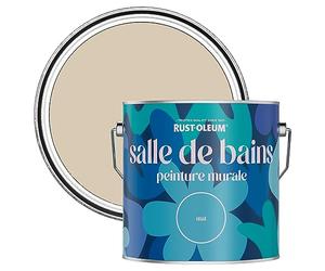 Rust-Oleum Peinture Beige Résistante à l'eau pour Murs de Salle de Bains, Finition Mate - Argile Chaude 2.5L
