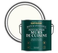 Rust-Oleum Peinture Blanche Lessivable pour Murs de Cuisine, Finition Mate - Blanc Antique 2.5L