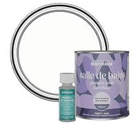Rust-Oleum Peinture Blanche Résistante à l'eau pour Carrelage de Salle de Bain, Finition Brillante - Craie Blanche 750ml
