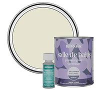 Rust-Oleum Peinture Blanche Résistante à l'eau pour Carrelage de Salle de Bain, Finition Brillante - Huître 750ml