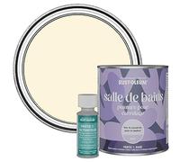 Rust-Oleum Peinture Blanche Résistante à l'eau pour Carrelage de Salle de Bain, Finition Mate - Crème Fouettée 750ml