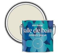 Rust-Oleum Peinture Blanche Résistante à l'eau pour Murs de Salle de Bains, Finition Mate - Huître 2.5L
