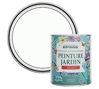 Rust-Oleum Peinture Blanche Résistante à l'humidité pour Jardins, Finition Brillante - Pierre de Lune 750ml