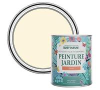 Rust-Oleum Peinture Blanche Résistante à l'humidité pour Jardins, Finition Satinée - Crème Fouettée 750ml