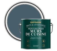 Rust-Oleum Peinture Bleue Lessivable pour Murs de Cuisine, Finition Mate - Bleu Dessin 2.5L