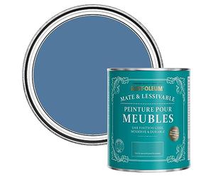 Rust-Oleum Peinture Bleue Mate & Lessivable pour Meubles, Finition Mate - Soie Bleue 750ml