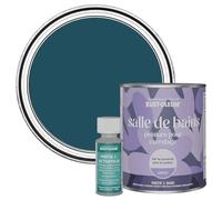 Rust-Oleum Peinture Bleue Résistante à l'eau pour Carrelage de Salle de Bain, Finition Satinée - Uniforme 750ml