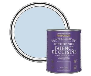 Rust-Oleum Peinture Bleue Résistante à l'eau pour Faïence de Cuisine, Finition Satinée - Ciel Bleu 750ml