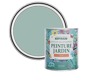Rust-Oleum Peinture Bleue Résistante à l'humidité pour Jardins, Finition Satinée - Bleu Littoral 750ml