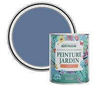 Rust-Oleum Peinture Bleue Résistante à l'humidité pour Jardins, Finition Satinée - Rivière Bleue 750ml