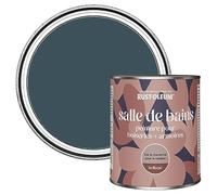 Rust-Oleum Peinture Bleue Résistante à l'humidité pour Meubles de Salle de Bains, Finition Brillante - Bleu du Soir 750ml