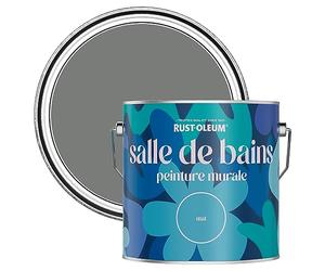 Rust-Oleum Peinture Grise Résistante à l'eau pour Murs de Salle de Bains, Finition Mate - Gris Ombre 2.5L
