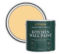Rust-Oleum Peinture Jaune Lessivable pour Murs de Cuisine, Finition Mate - Moutarde 2.5L