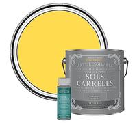 Rust-Oleum Peinture Jaune Lessivable pour Sols Carrelés, Finition Mate - Sorbet Citron 2.5L
