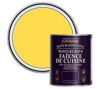 Rust-Oleum Peinture Jaune Résistante à l'eau pour Faïence de Cuisine, Finition Mate - Sorbet Citron 750ml