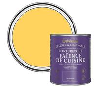 Rust-Oleum Peinture Jaune Résistante à l'eau pour Faïence de Cuisine, Finition Satinée - Gelée de Citron 750ml