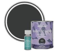 Rust-Oleum Peinture Noire Résistante à l'eau pour Carrelage de Salle de Bain, Finition Brillante - Charbon Naturel 750ml