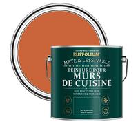 Rust-Oleum Peinture Orange Lessivable pour Murs de Cuisine, Finition Mate - Thé Chaï 2.5L